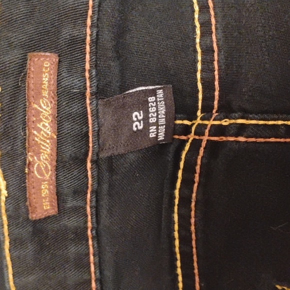 South Pole Women’s Denim Jeans Size 22 – EUC – Copper Stitch Detail - Picture 2 of 5